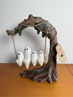 Family Of Ghost On Tree Swing - New Viral Spooky Halloween Decor Sweet Street